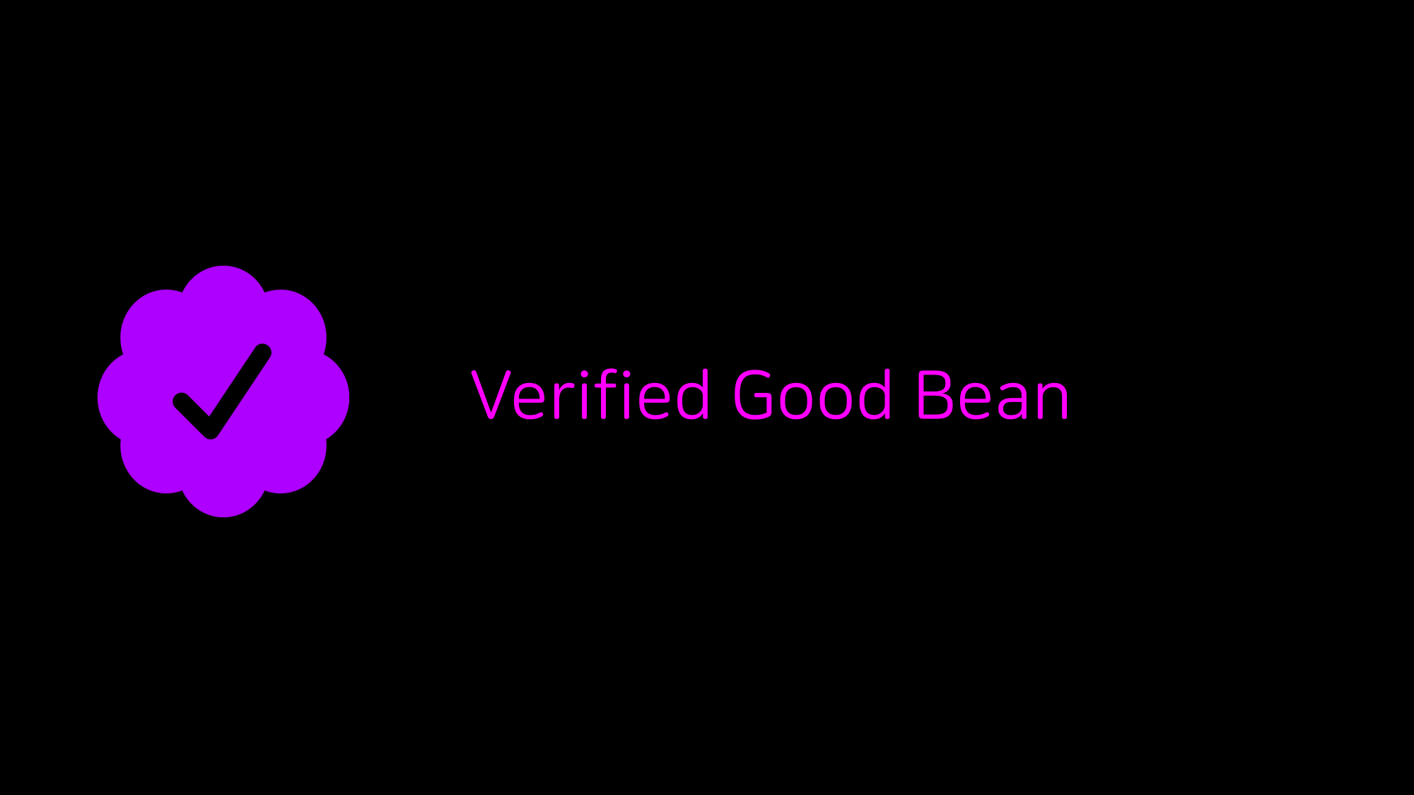 Verified Good Beansのバナー