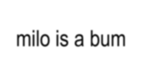 milo is a bumのバナー