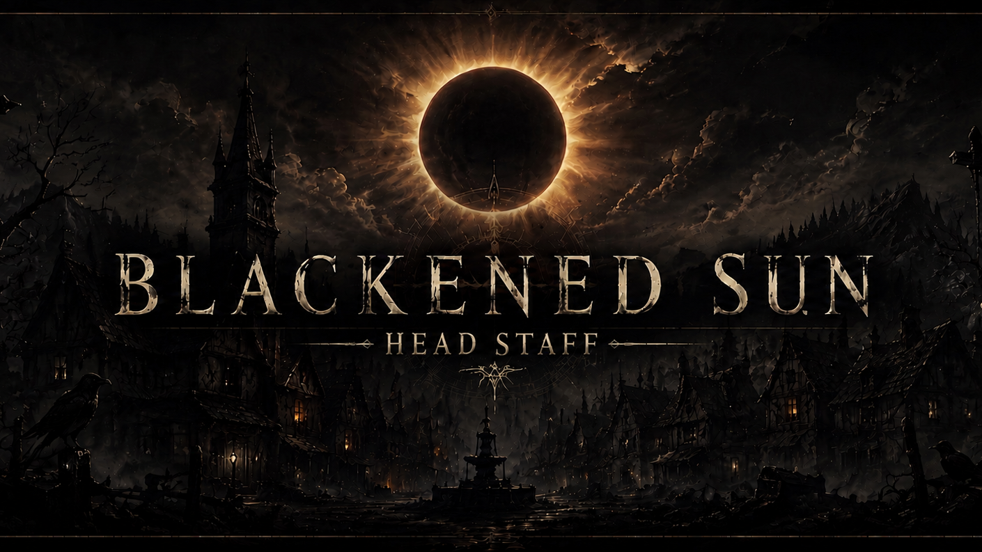 Blackened Sun Head Staff