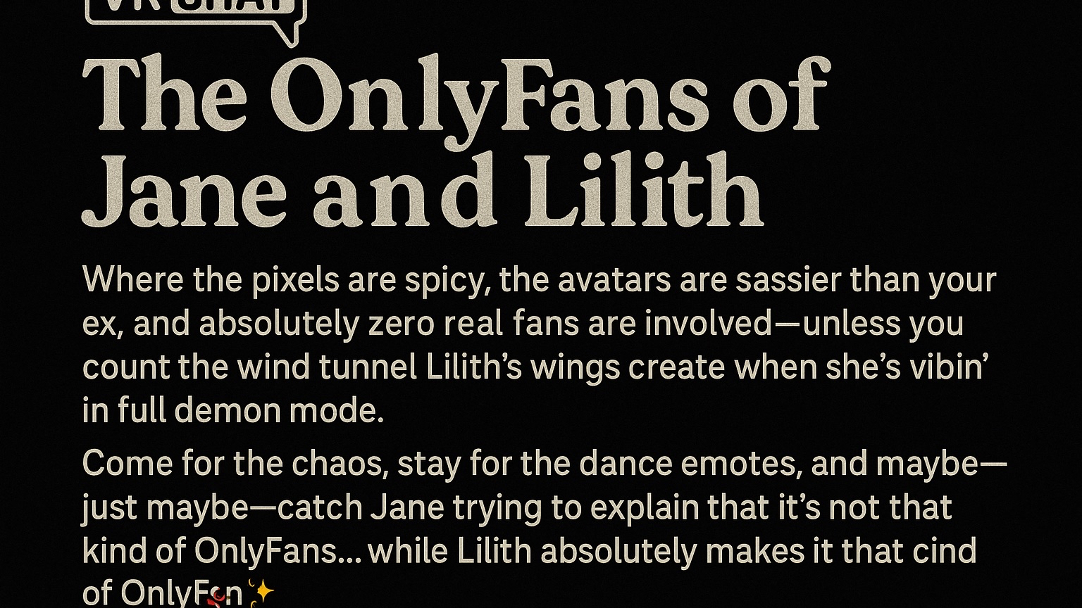 Jane and Lilith OFAのバナー