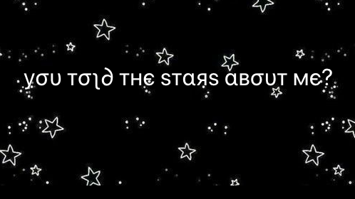 You told the stars about me?のバナー