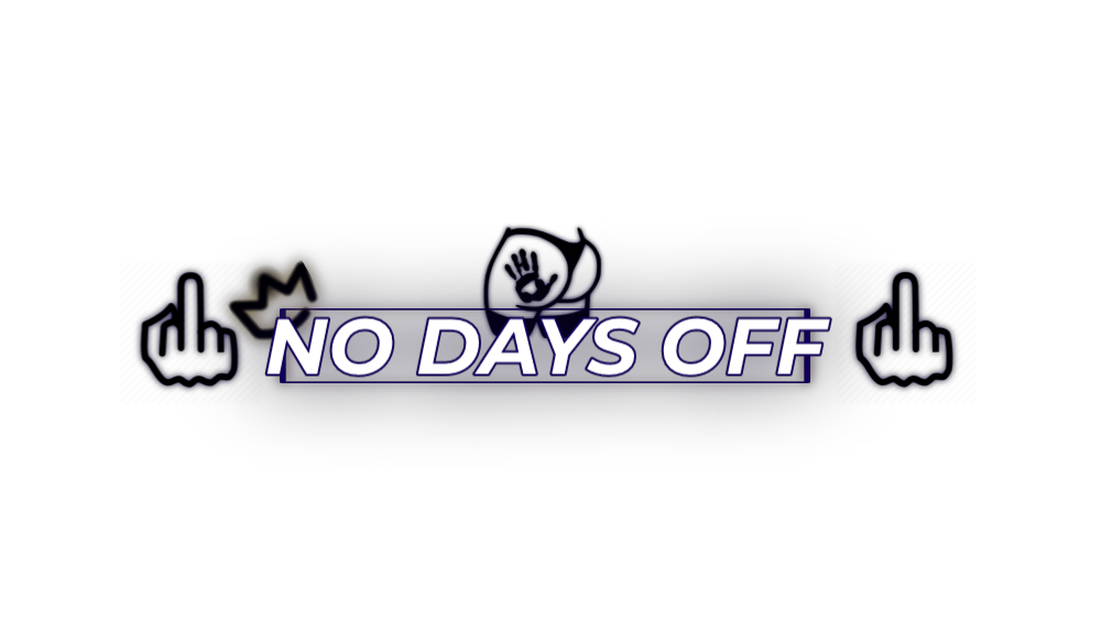 NO DAYS OFFのバナー
