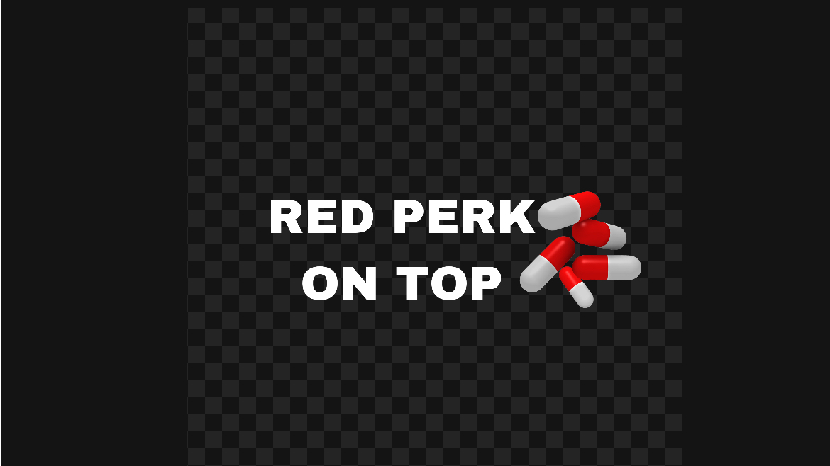 RED PERK DID ITのバナー