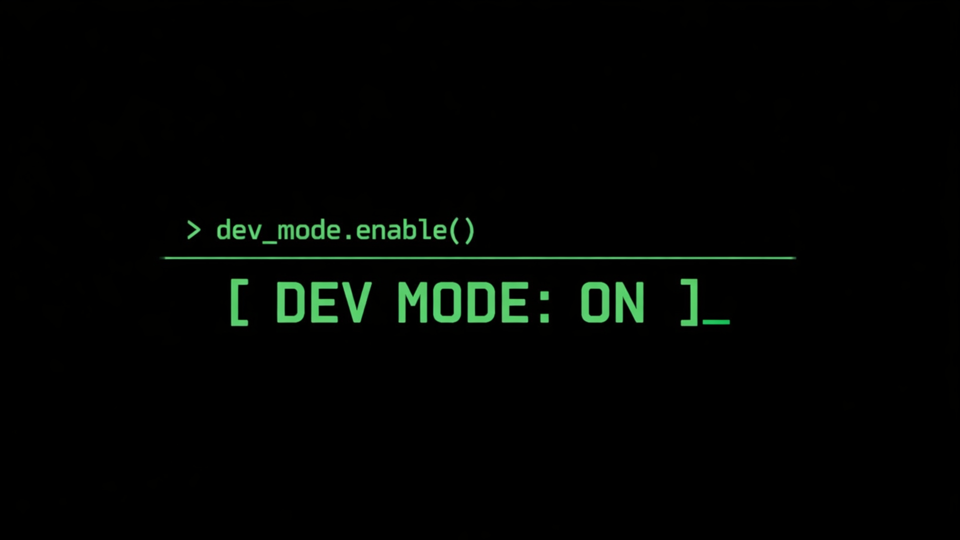 Developer Modeのバナー