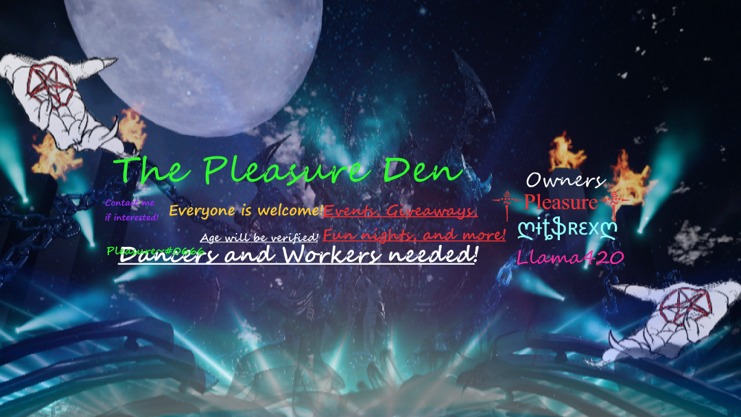 The Pleasure Denのバナー