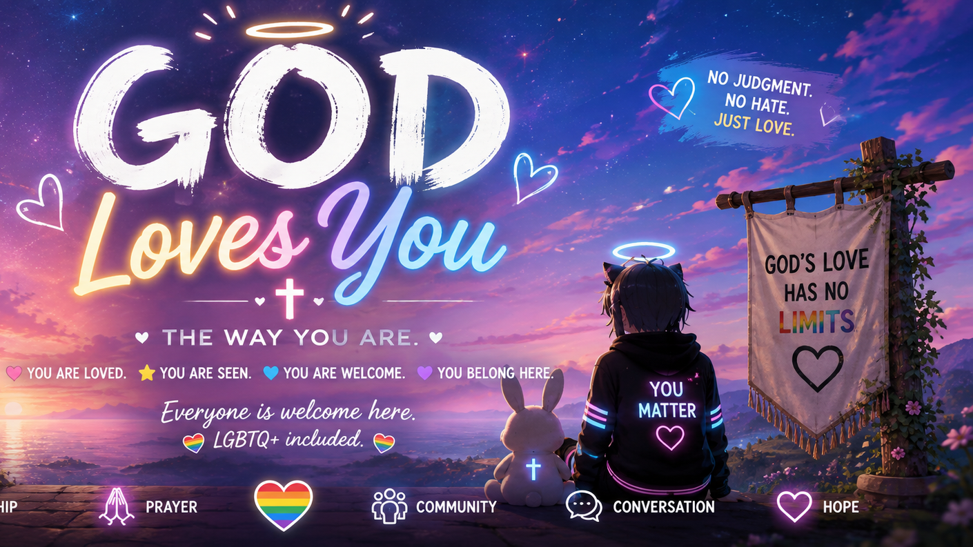 God loves youのバナー