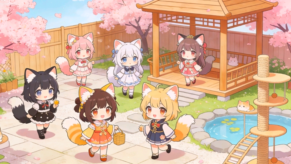 猫娘庭院のバナー