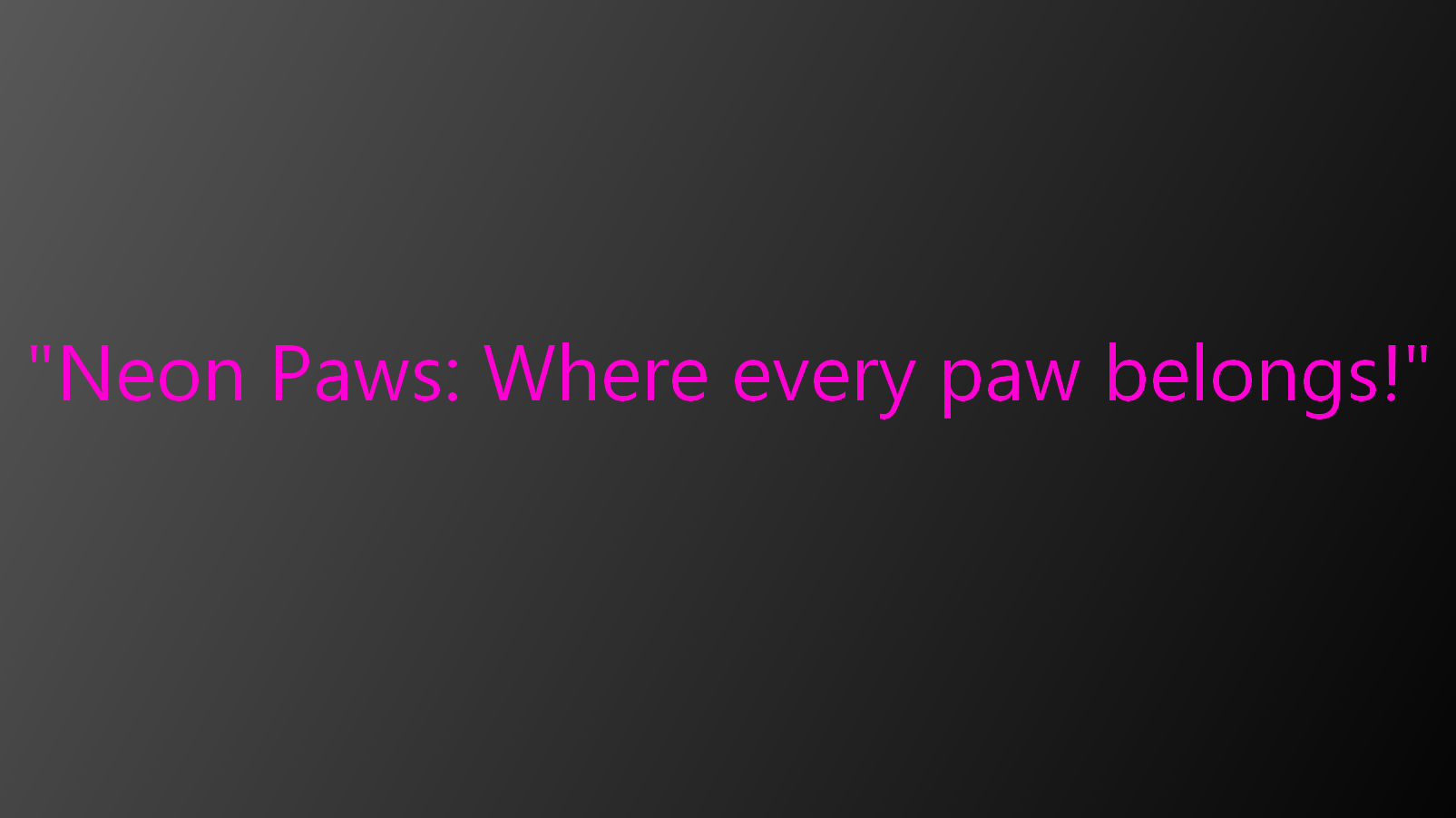 Neon Paws Staffのバナー