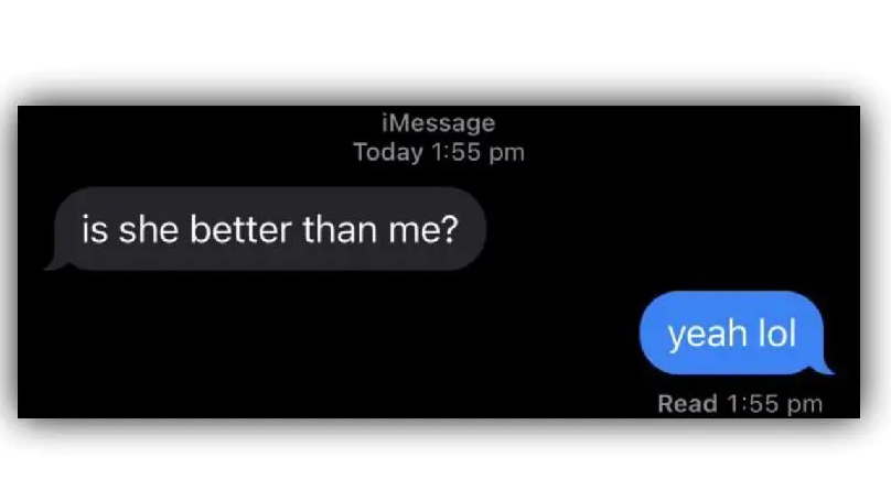 She is just better than youのバナー