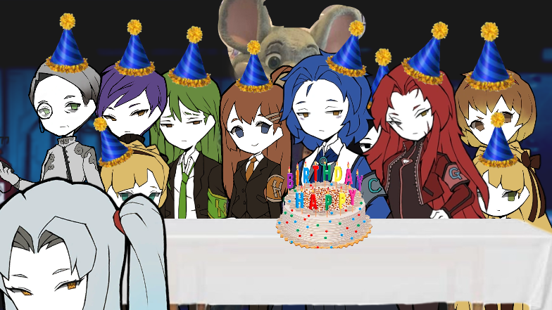 The back of The Welfare Team which happens to be a Chucky Cheeseのバナー