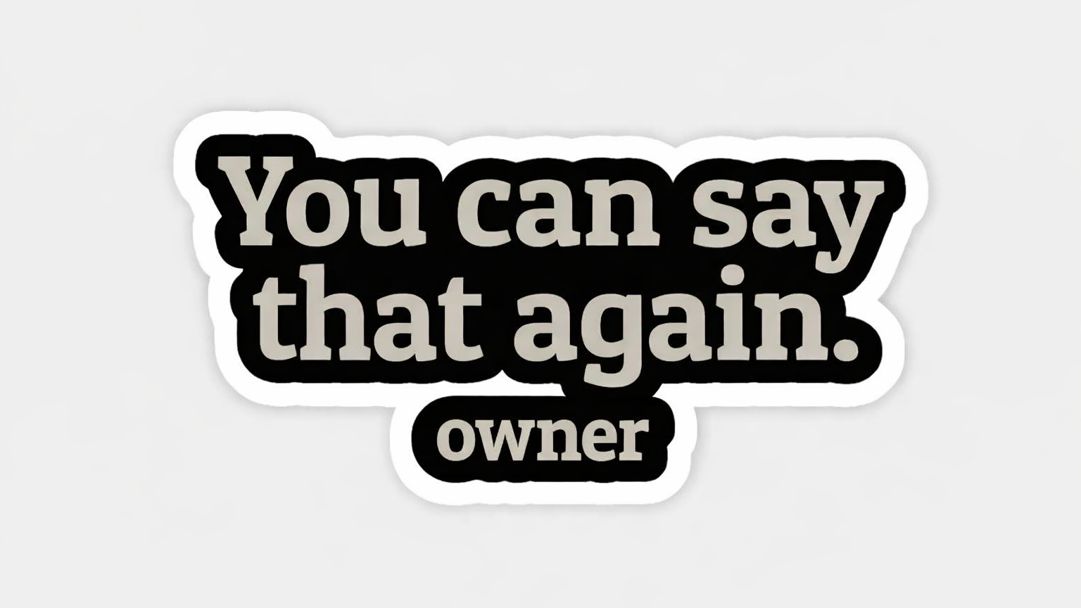 Say that again ownersのバナー