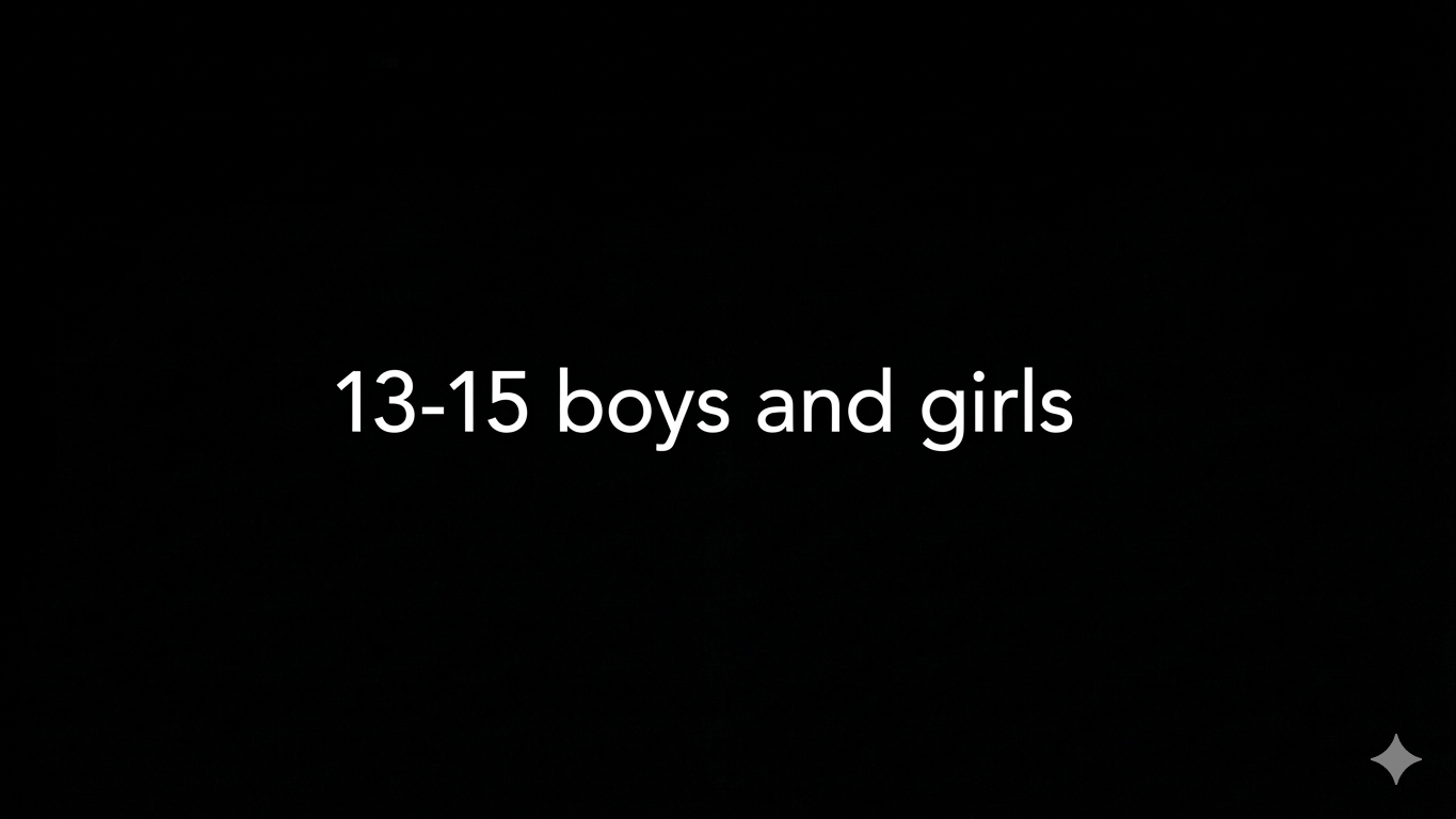 13-15 boys and girlのバナー