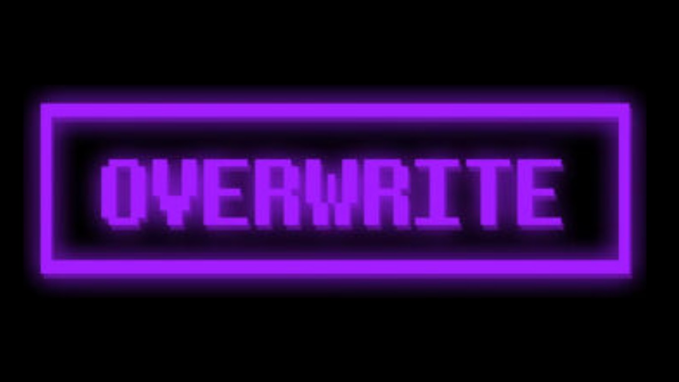 The overwriteのバナー