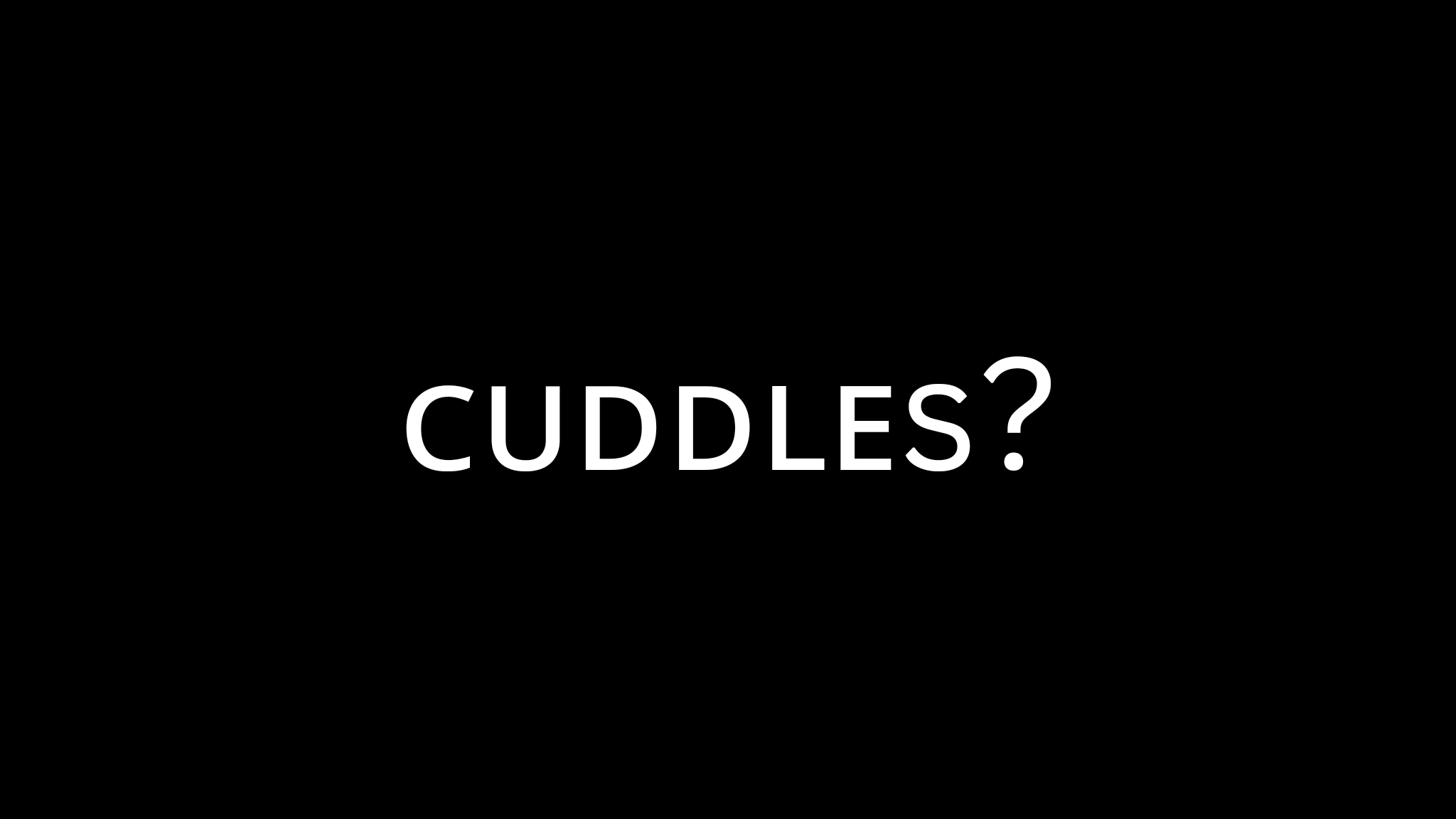 We don't mind cuddlesのバナー