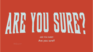 Are u sureのバナー