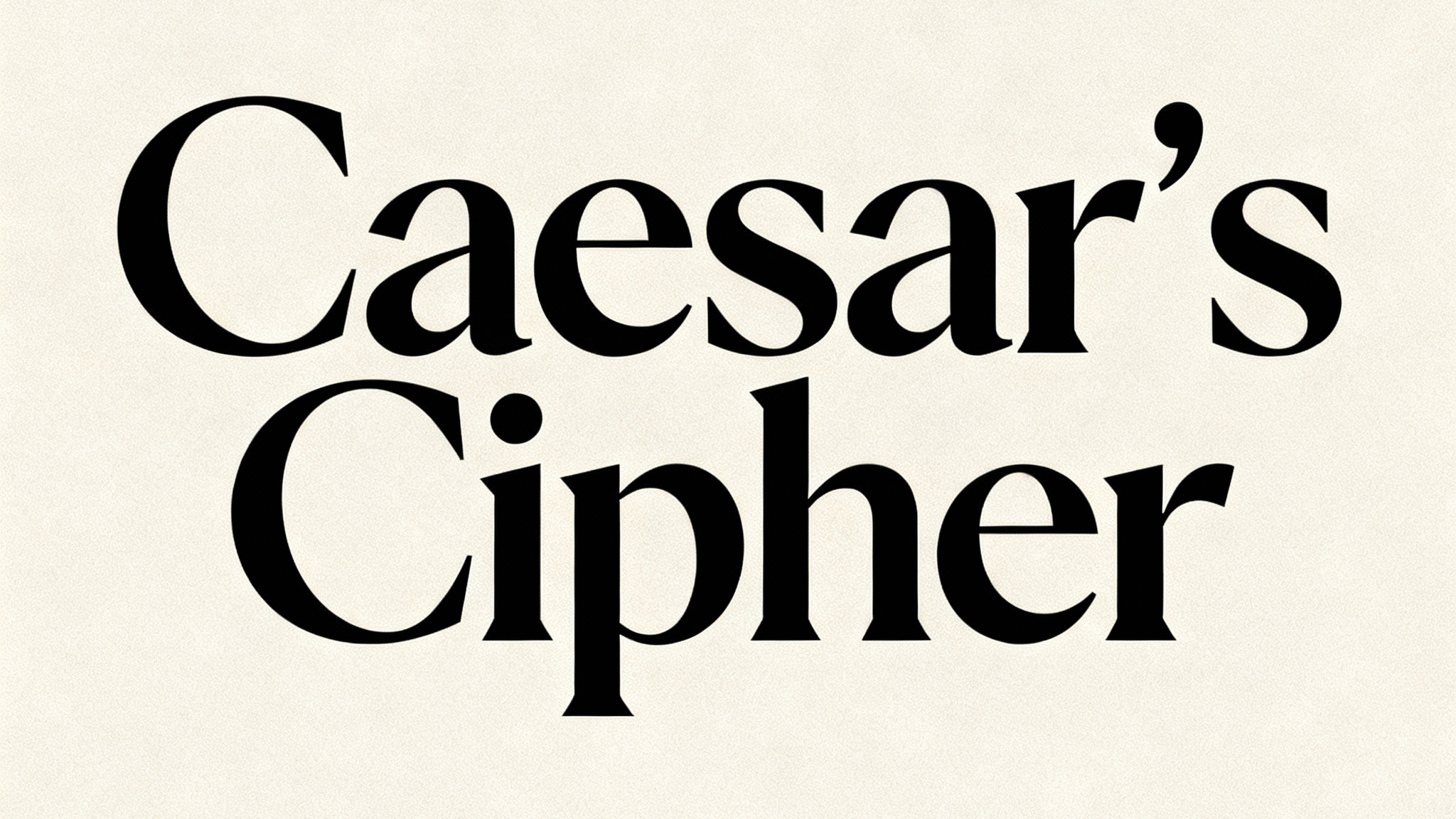Caesars Cipherのバナー