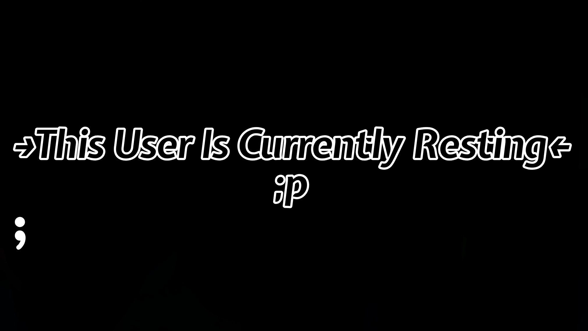 This User Is Restingのバナー