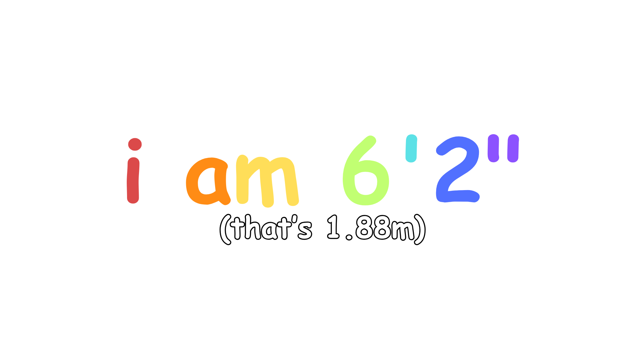 i am 6 feet and 2 inches tallのバナー