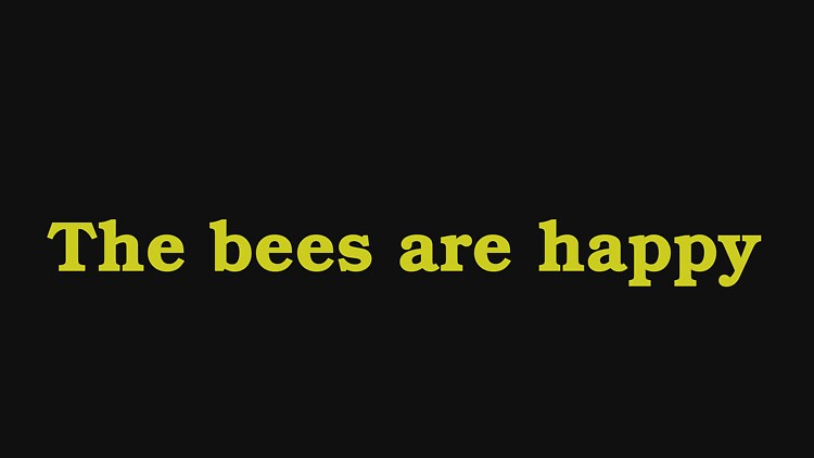 The bees are happyのバナー