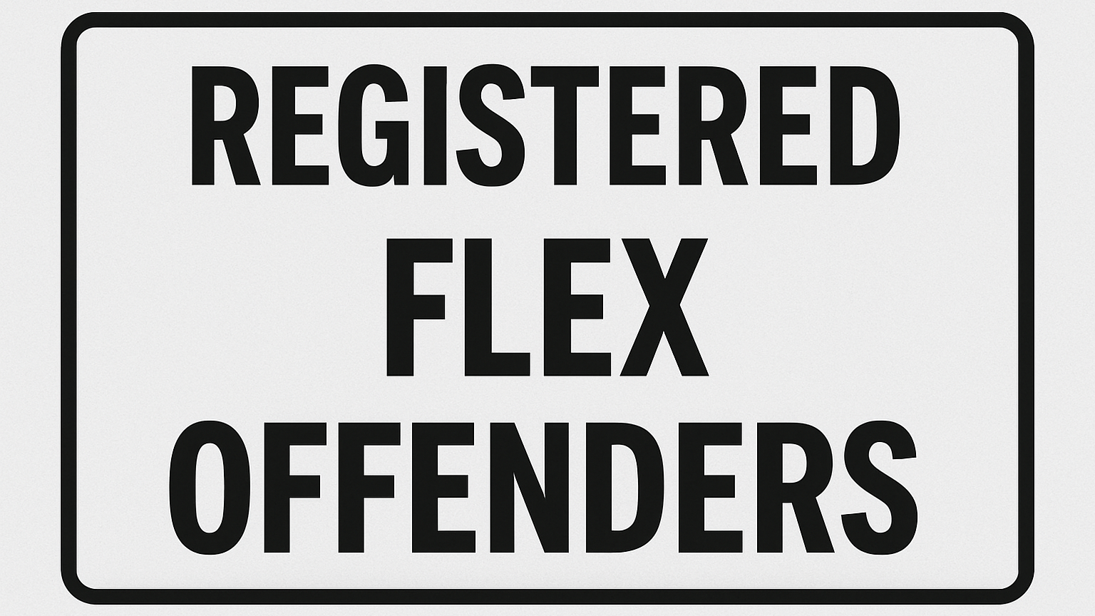 Registered flex offendersのバナー