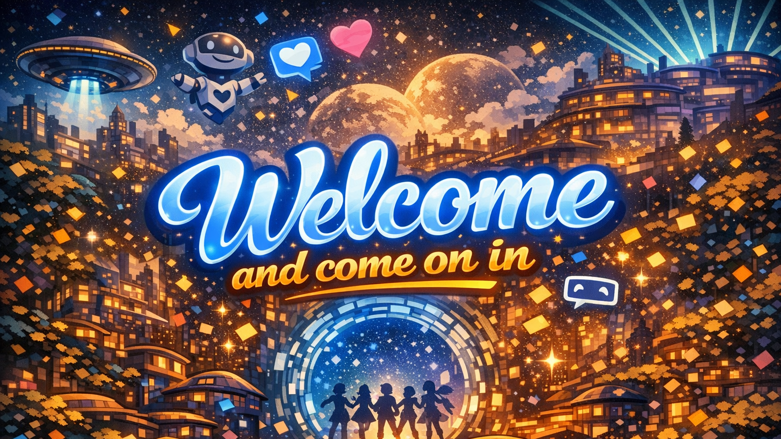Welcome and come on inのバナー