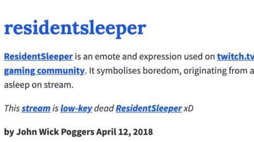 Resident Sleepers