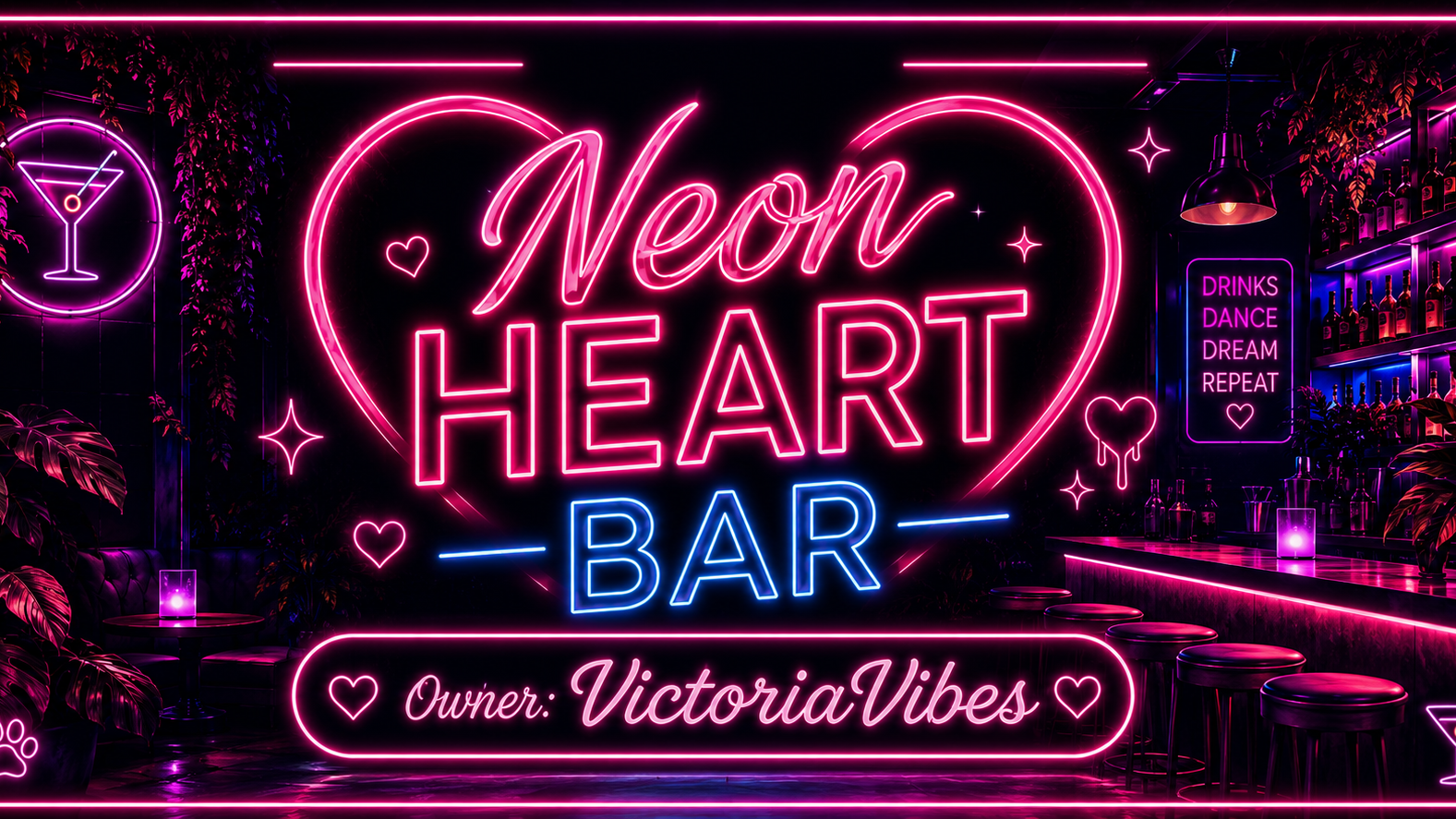 The Neon Heart Bar