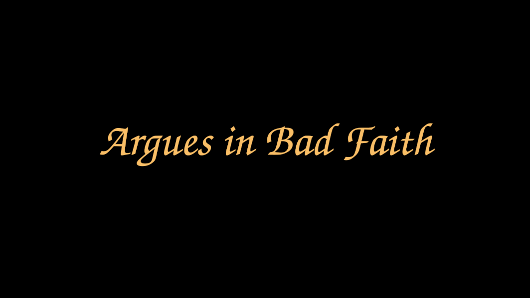 Argues in Bad Faithのバナー