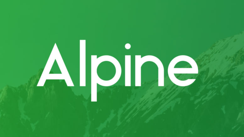 Alpineのバナー