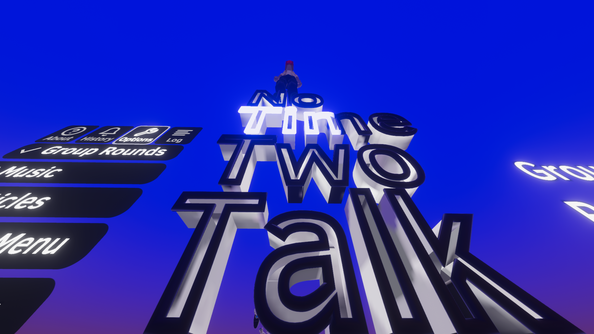 I sit on the No Time Two Talk Signのバナー