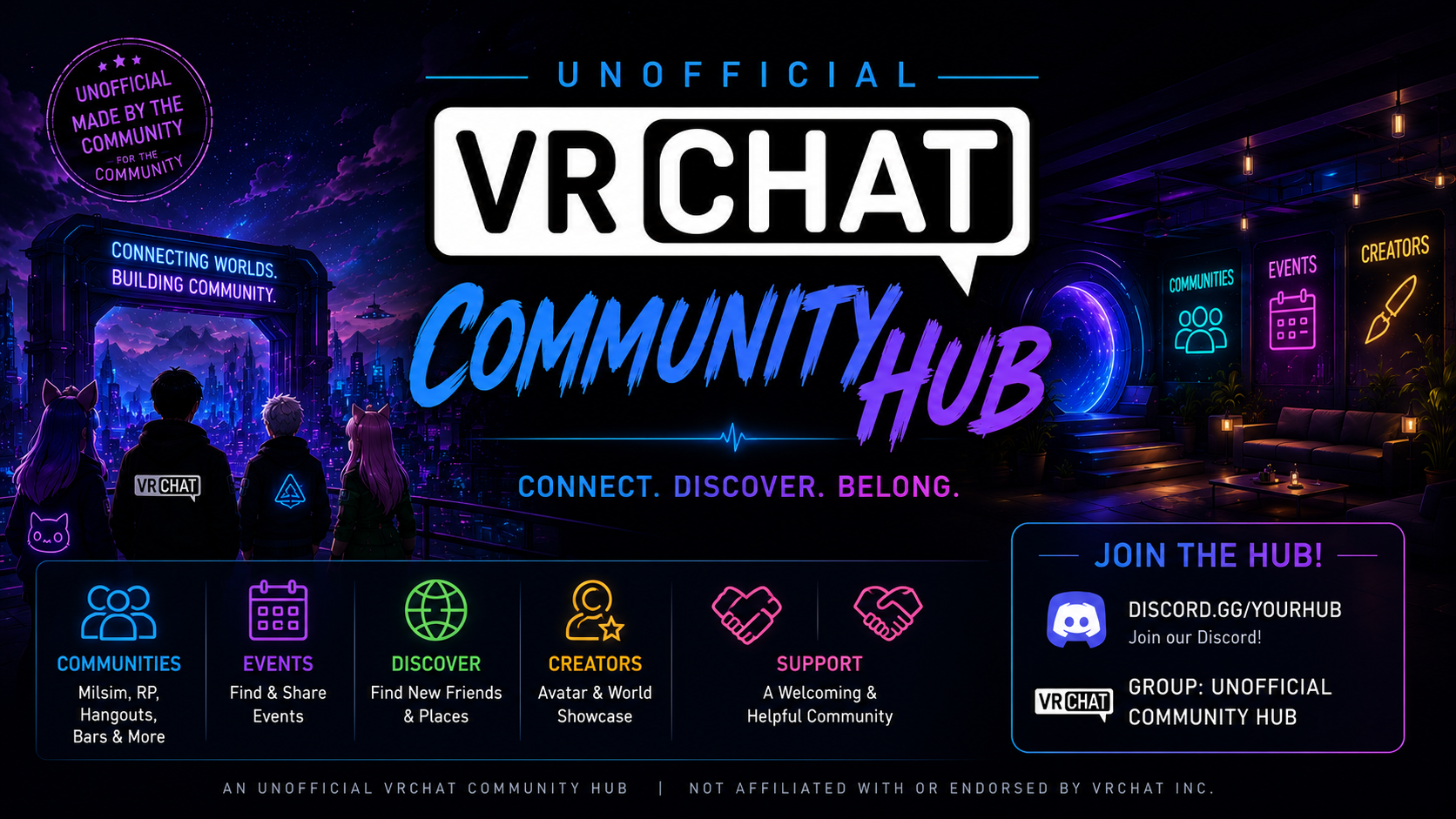 Unofficial VRChat Community Hubのバナー