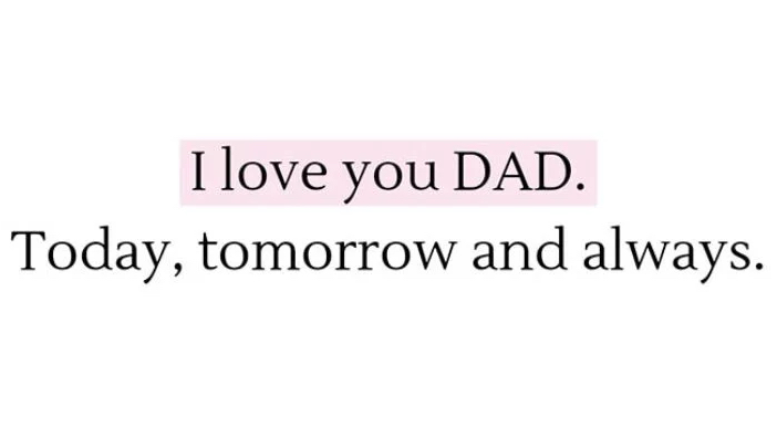 I love my dadのバナー