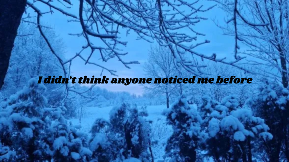 I didn't know anyone saw me