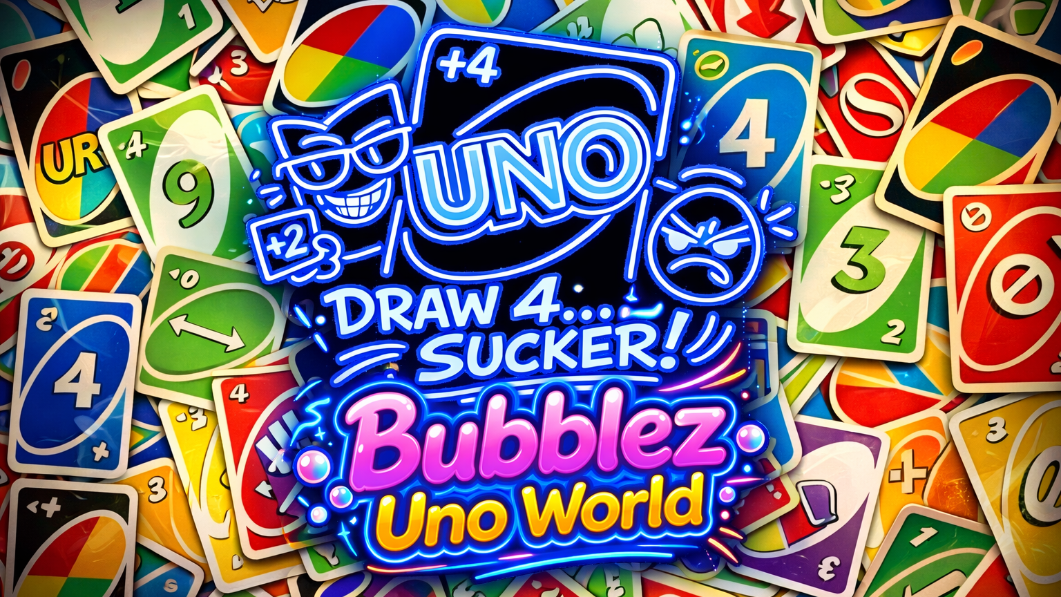 Draw 4 Sucker - Bubblez Uno Groupのバナー