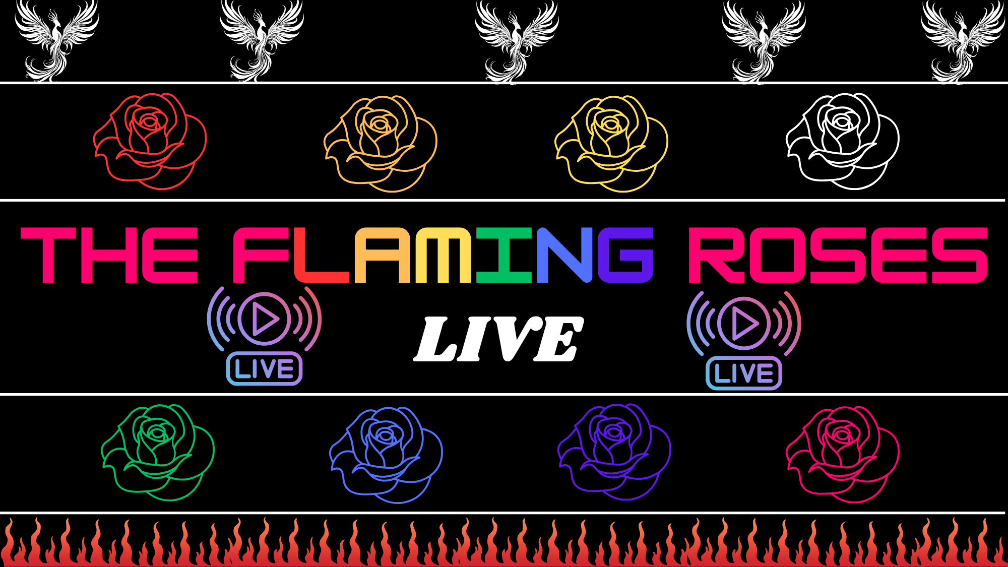 Flaming Roses LIVEのバナー