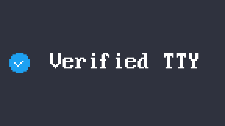 Verified TTYのバナー