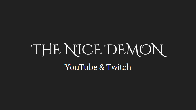The Nice Demon's YouTube and Twitch Communityのバナー