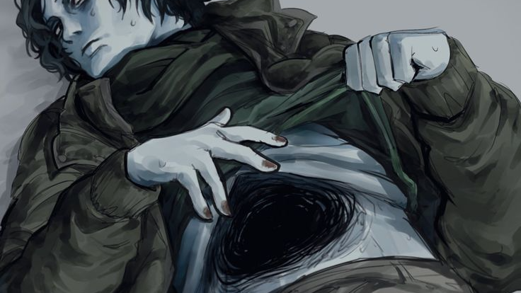 Coat guy's stomach hole appreciation group