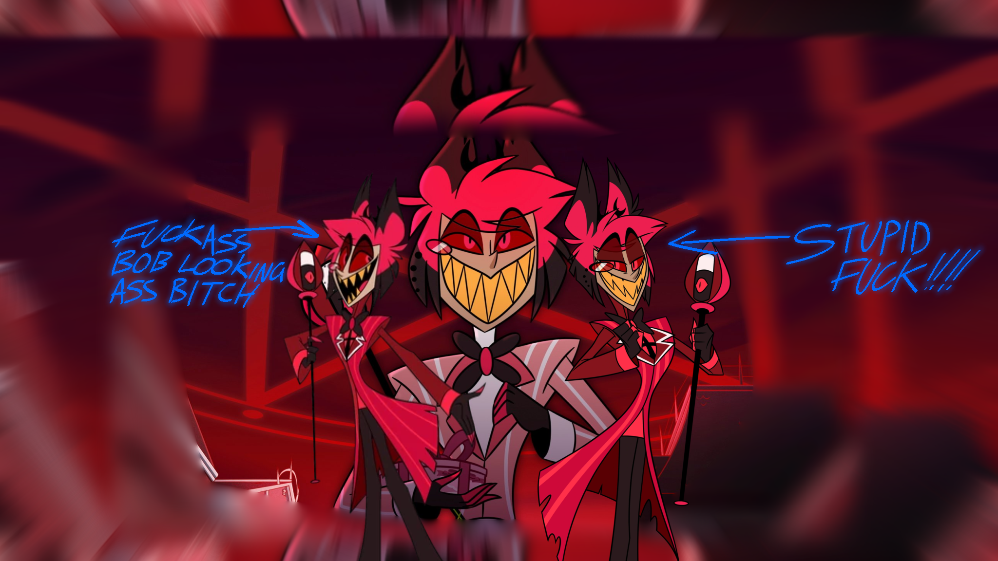 I HATE ALASTOR FUCK ALASTOR FUCKALASTOR FJUCK ALSDTOR HATE GROUPのバナー