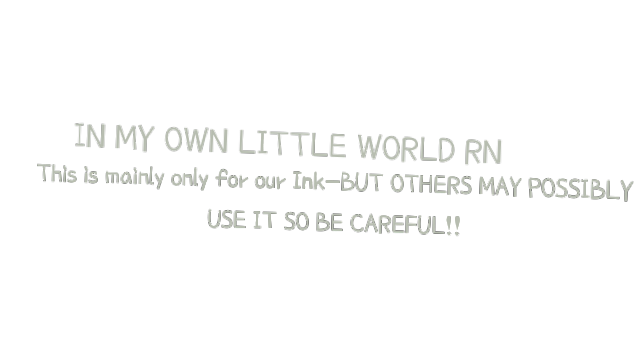 IN MY OWN LITTLE WORLDのバナー