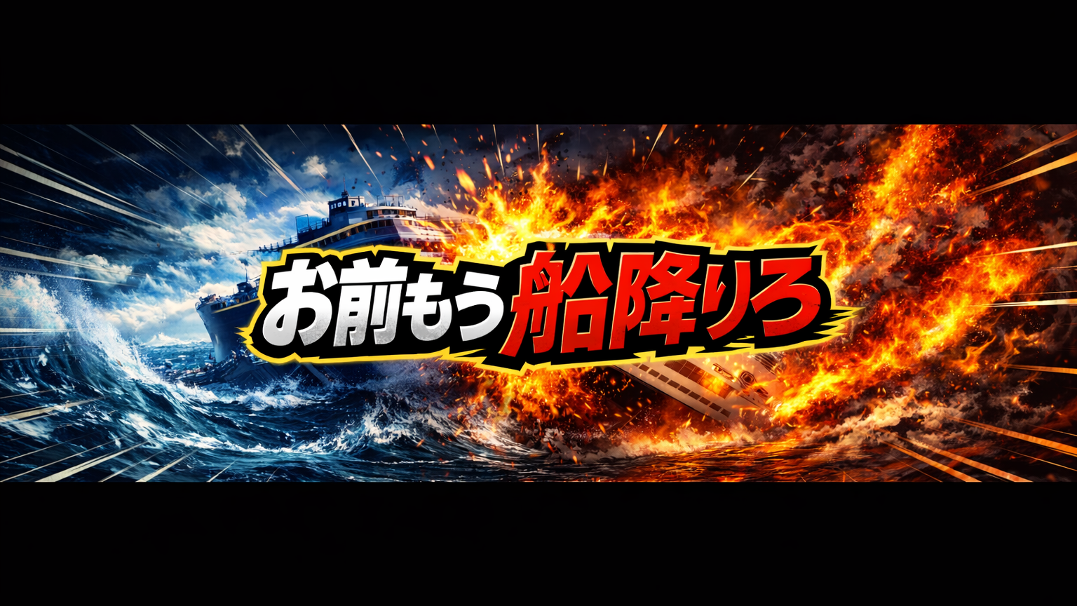 お前もう船降りろのバナー