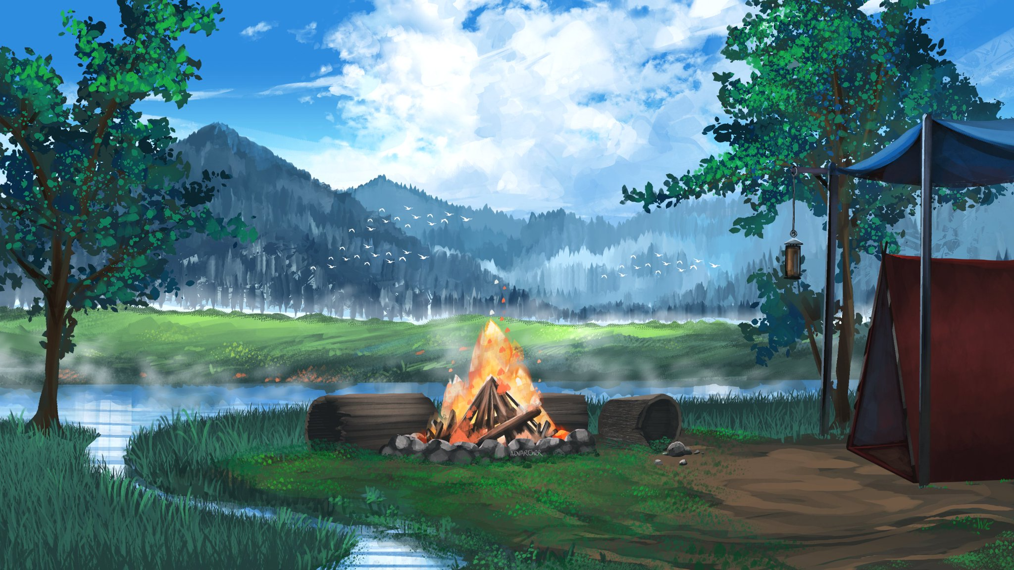 Serene Campgroundsのバナー