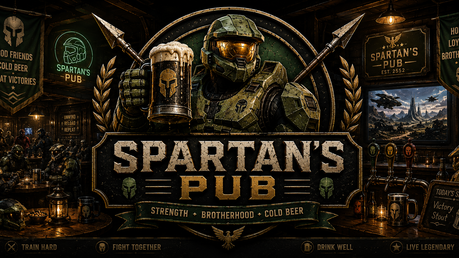 Spartan's Pubのバナー
