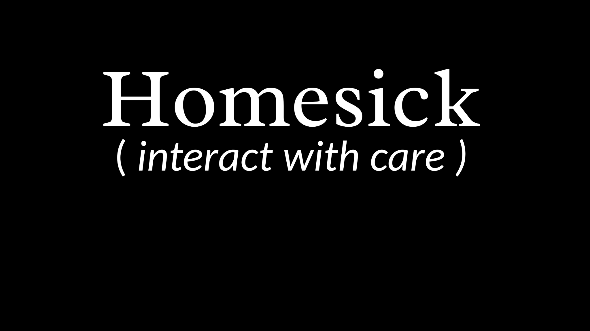 Homesickのバナー