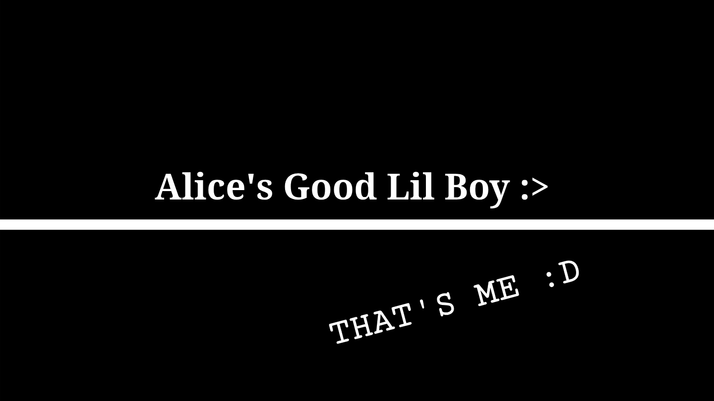 Alices little good boyのバナー