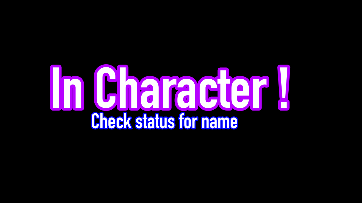 In Character Loungeのバナー