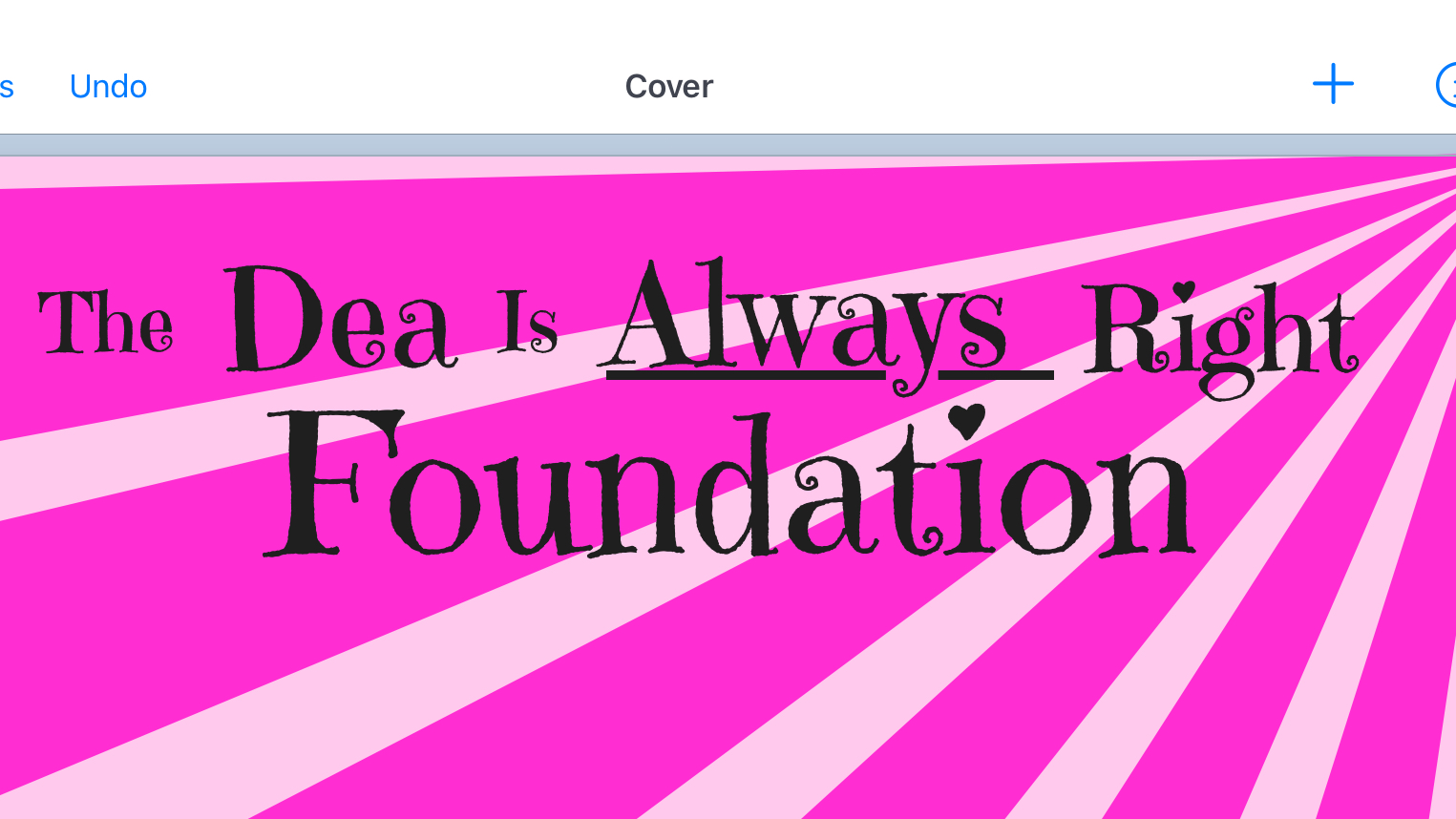 The Dea Is Always Right Foundationのバナー