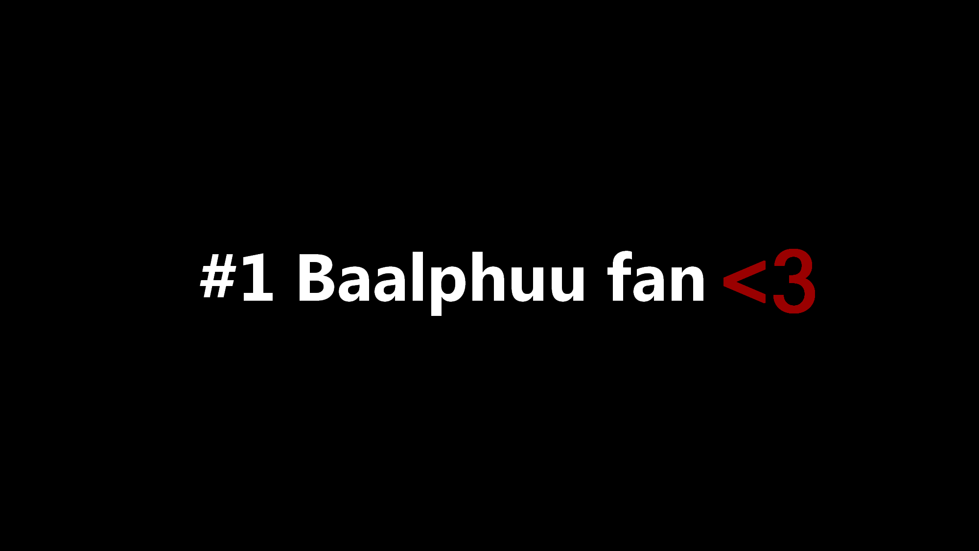 number 1 baalphuu loverのバナー