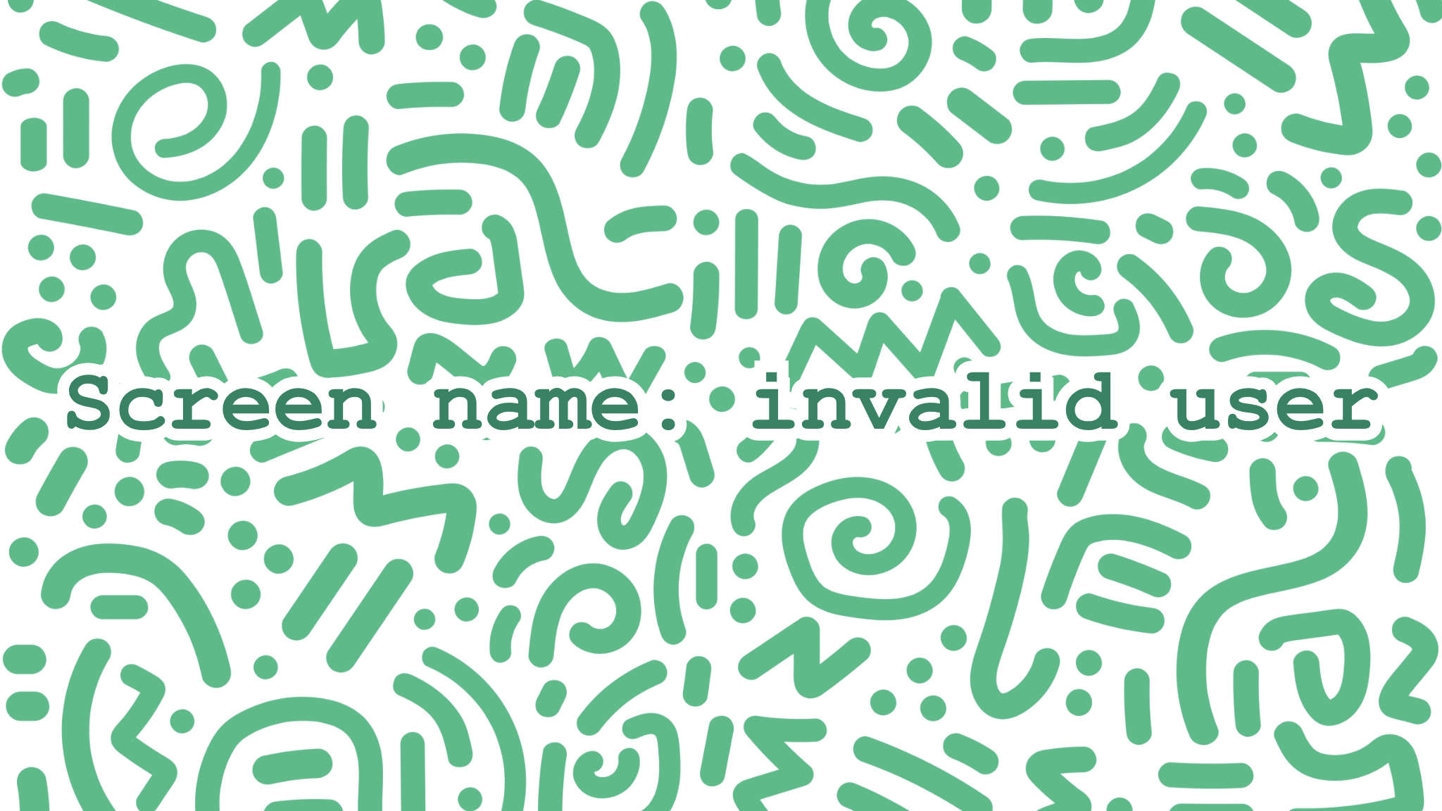 Screen name invalid userのバナー
