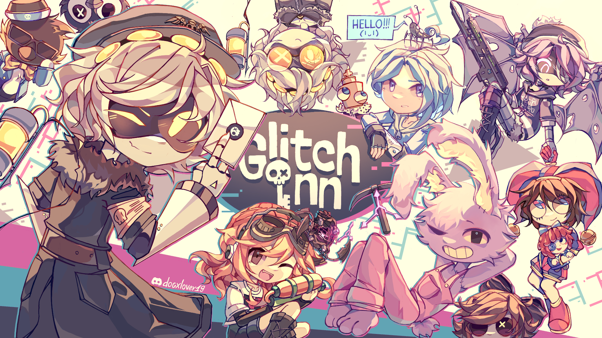 Unofficial Glitch productions vrc groupのバナー